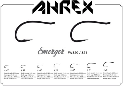 Haki muchowe Ahrex FW521 - Emerger Barbless